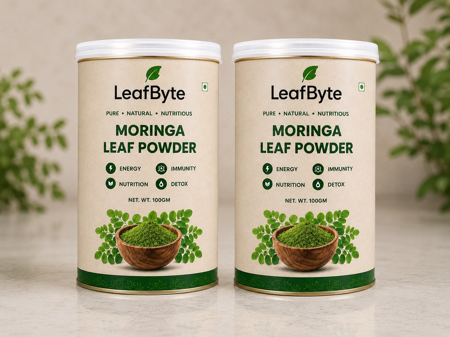 LeafByte Moringa Powder Combo — Pack of 2